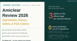 Read more about the article Amiclear Review 2026: What We Found About Its Ingredients, Safety and FDA Claims